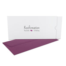 Lade das Bild in den Galerie-Viewer, Konfirmation Einladung Schuber "Herzliche Einladung" mit Taube in Verschiedenen Farben