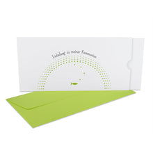 Lade das Bild in den Galerie-Viewer, Schuber Einladung zu meiner Kommunion Fisch Bogen