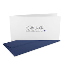 Lade das Bild in den Galerie-Viewer, Kommunion DIN Lang "Herzliche Einladung zu meiner Feier" Taube