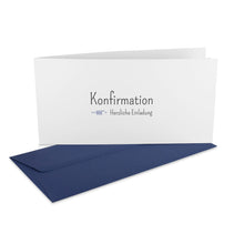 Lade das Bild in den Galerie-Viewer, Konfirmation DIN Lang "Herzliche Einladung" typographischen Fisch