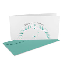 Lade das Bild in den Galerie-Viewer, DIN Lang "Einladung zu meiner Konfirmation" Fisch Regenbogen