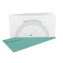 Lade das Bild in den Galerie-Viewer, Kommunion DIN Lang "Einladung zu meiner Kommunion" Fisch Regenbogen