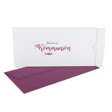 Lade das Bild in den Galerie-Viewer, Kommunion Glückwunschkarte "Alles Gute zur Kommunion" mit Fisch in verschiedenen Farben