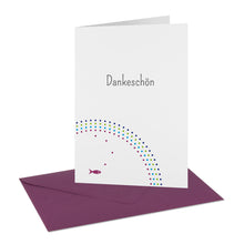 Lade das Bild in den Galerie-Viewer, Danksagung Kommunion Konfirmation Dankeschön Fisch Regenbogen