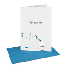 Lade das Bild in den Galerie-Viewer, Danksagung Kommunion Konfirmation Dankeschön Fisch Regenbogen