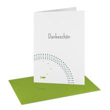 Lade das Bild in den Galerie-Viewer, Danksagung Kommunion Konfirmation Dankeschön Fisch Regenbogen