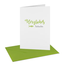 Lade das Bild in den Galerie-Viewer, Danksagung Kommunion Konfirmation "Herzliches Dankeschön" Fisch