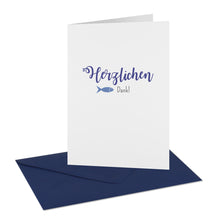 Lade das Bild in den Galerie-Viewer, Danksagung Kommunion Konfirmation "Herzlichen Dank!" Fisch