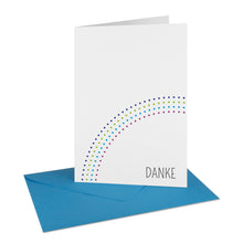 Lade das Bild in den Galerie-Viewer, Danksagung Kommunion Konfirmation "Danke" mit Regenbogen