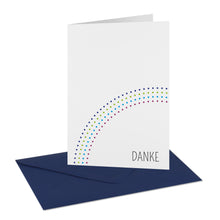 Lade das Bild in den Galerie-Viewer, Danksagung Kommunion Konfirmation "Danke" mit Regenbogen