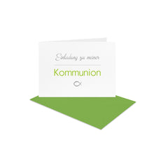 Lade das Bild in den Galerie-Viewer, Einladung Kommunion grauer Fisch