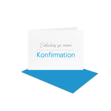 Lade das Bild in den Galerie-Viewer, Konfirmation Einladung B6 mit Schleife