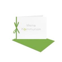 Lade das Bild in den Galerie-Viewer, Kommunionskarten Einladung B 6 quer Schleife
