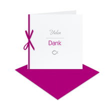 Lade das Bild in den Galerie-Viewer, Danksagung Kommunion Konfirmation quadratisch Fisch "Vielen Dank"