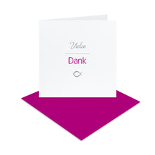 Lade das Bild in den Galerie-Viewer, Danksagung Kommunion Konfirmation quadratisch Fisch "Vielen Dank"