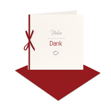 Lade das Bild in den Galerie-Viewer, Danksagung Kommunion Konfirmation quadratisch Fisch "Vielen Dank"