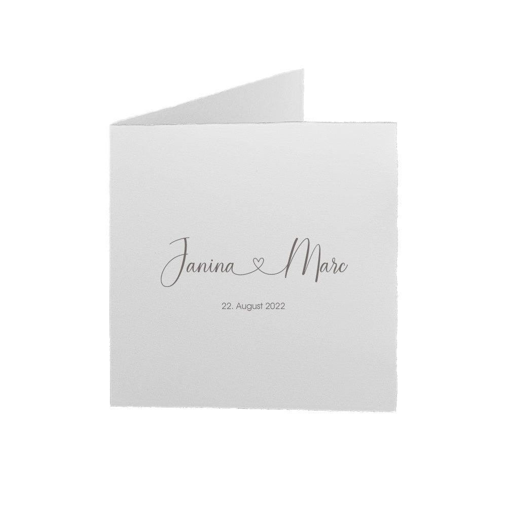 Hochzeitskarte bütte quadratisch minimalistisch 1