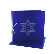 Lade das Bild in den Galerie-Viewer, Weihnachtskarte Stern Quadratisch mit Einlegeblatt in verschiedenen Farben
