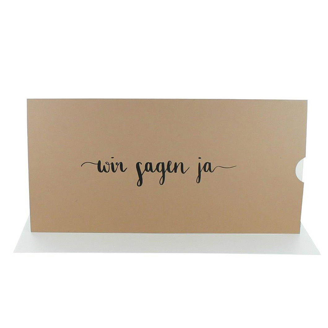 Einladungskarte zur Hochzeit Schuber mit Kuvert tortilla