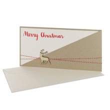 Lade das Bild in den Galerie-Viewer, Weihnachtskarte Kartentasche desert Merry Christmas Holzelementen
